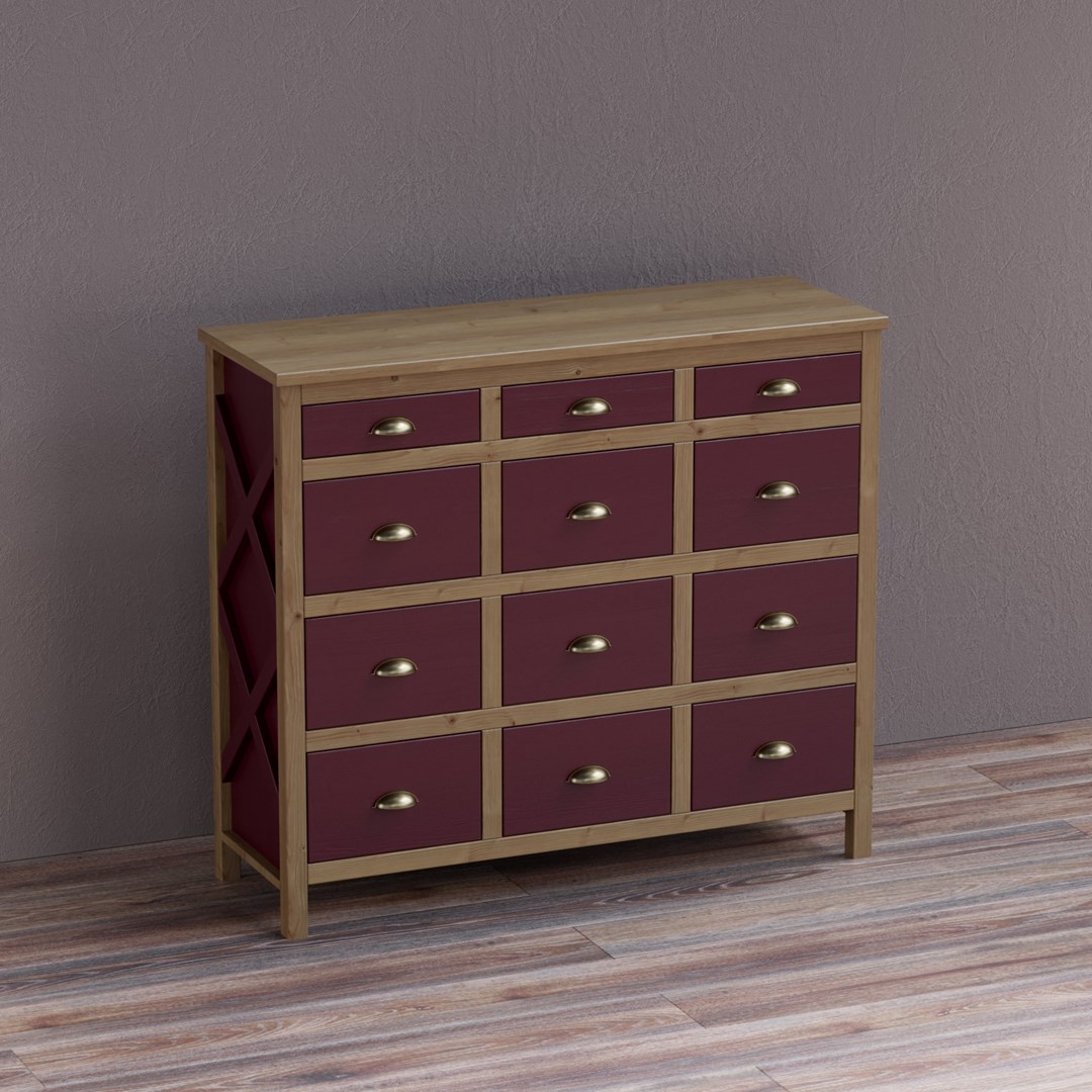 Комод массив сосны Армо 12 ящиков 2.15.02