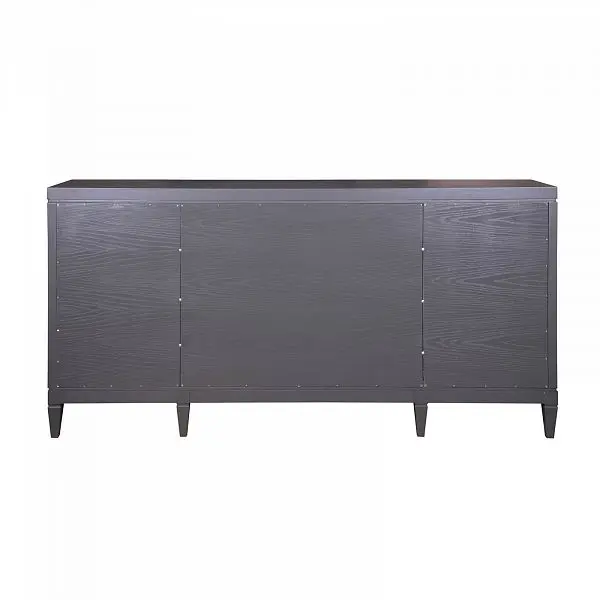 (5.1.7) Комод чёрный дуб с ящиками Фокстрот 428A рельеф (бетон/дуб натуральный)