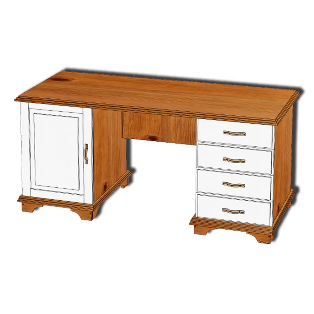 Стол Брусно кабинетный 2-тумбовый  6.3.02