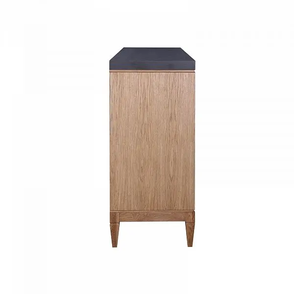 Комод с 4 ящиками из дуба Фокстрот 204B (дуб натуральный/бетон)