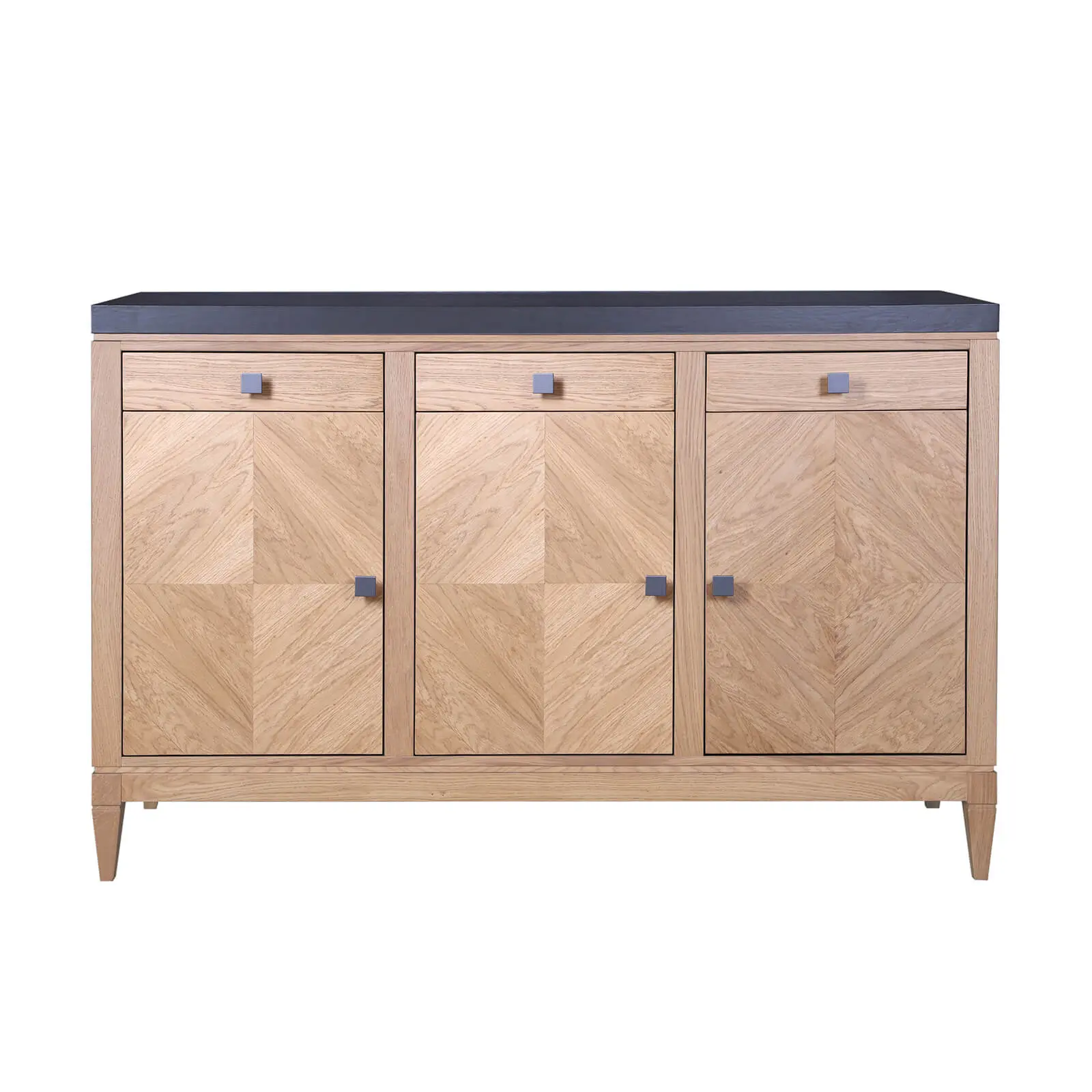 Комод с 3 ящиками дуб Фокстрот 333B ромб (дуб натуральный-бетон)