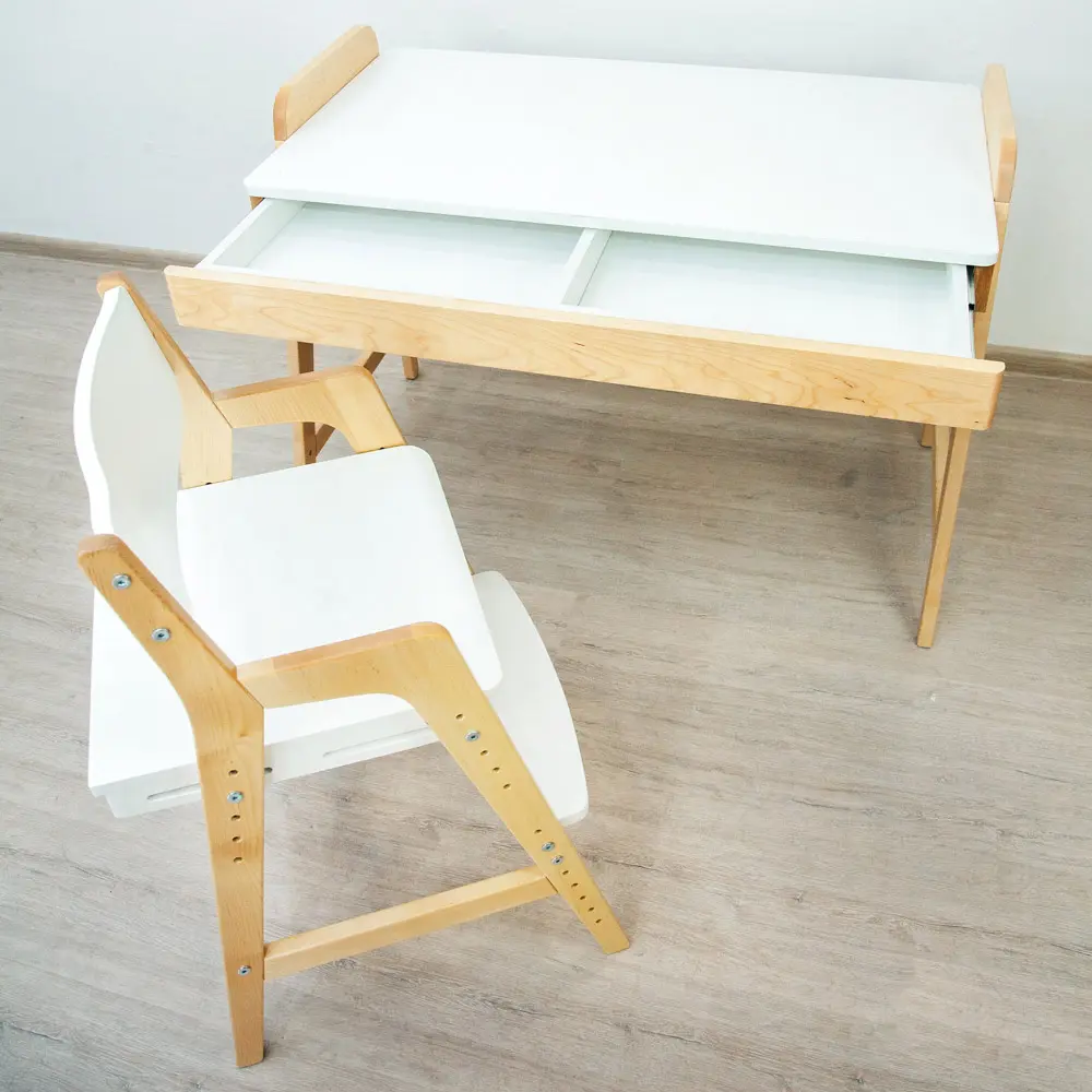 Стол массив березы Rabbit Wood Вуди белый