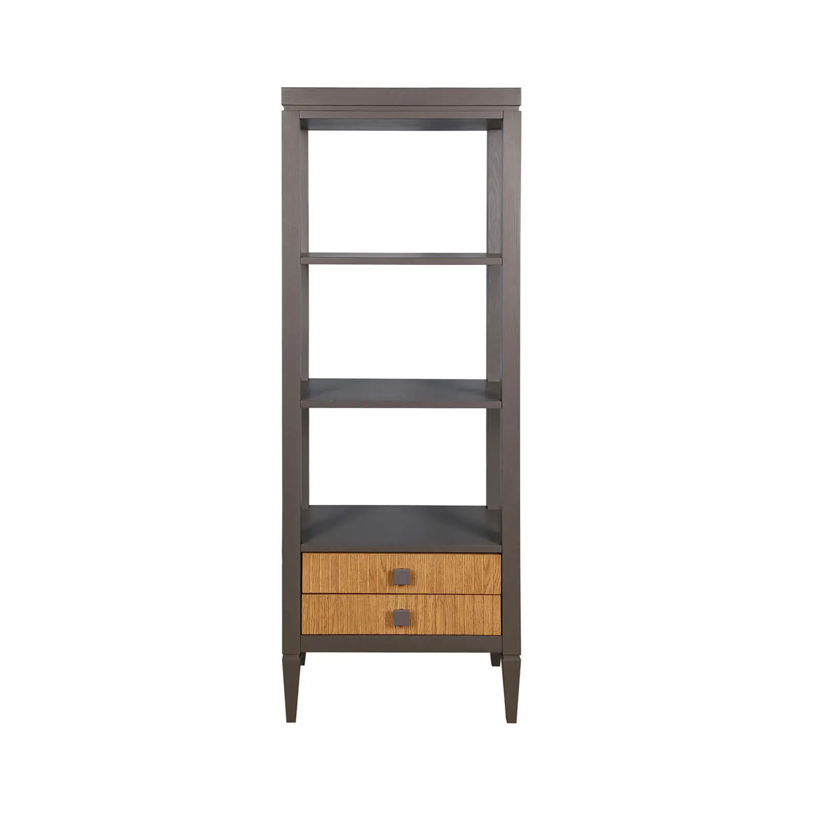 (9.6.1) Этажерка с 2 ящиками "Фокстрот" 03А (бетон/дуб натуральный)