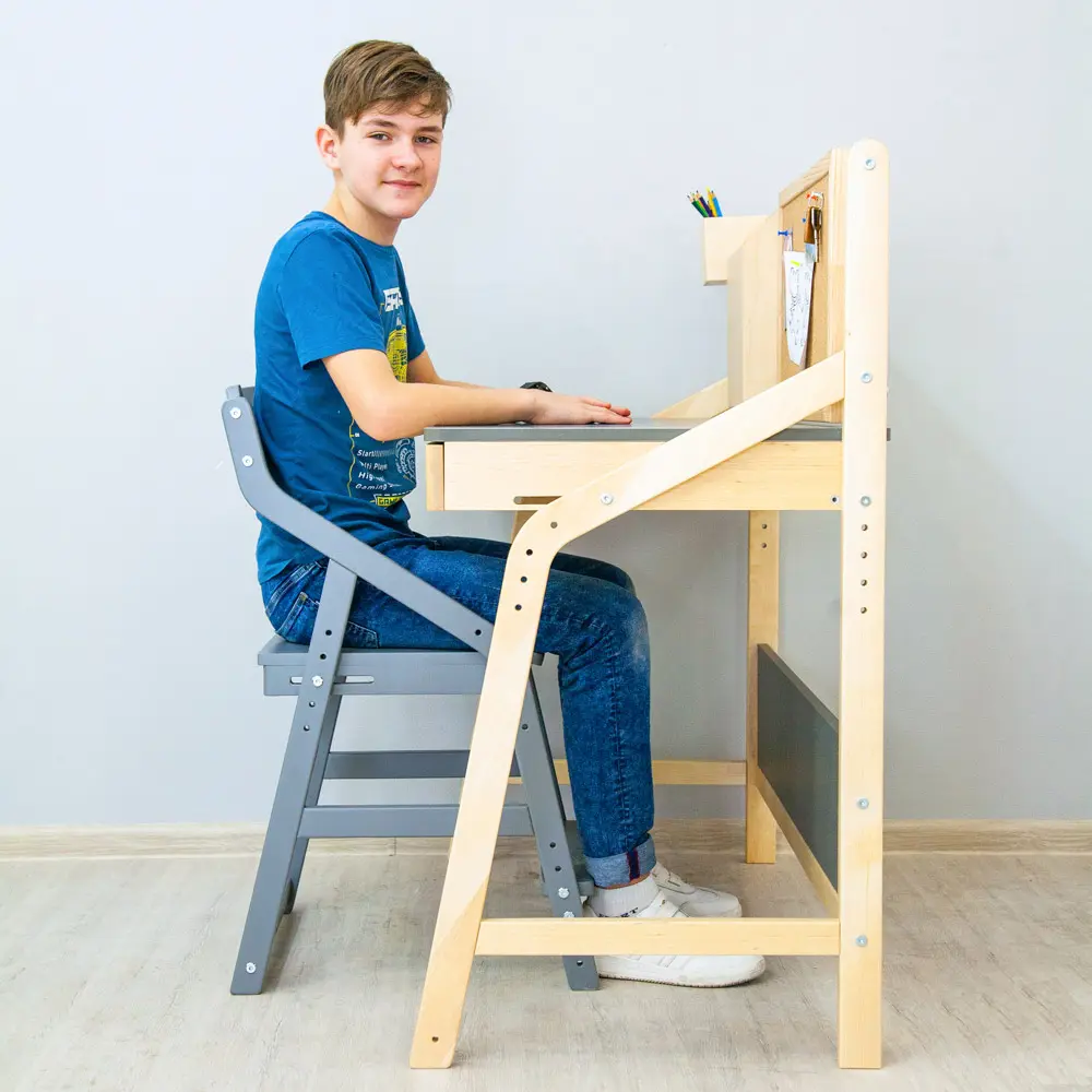 Стол массив Rabbit Wood UNO серый