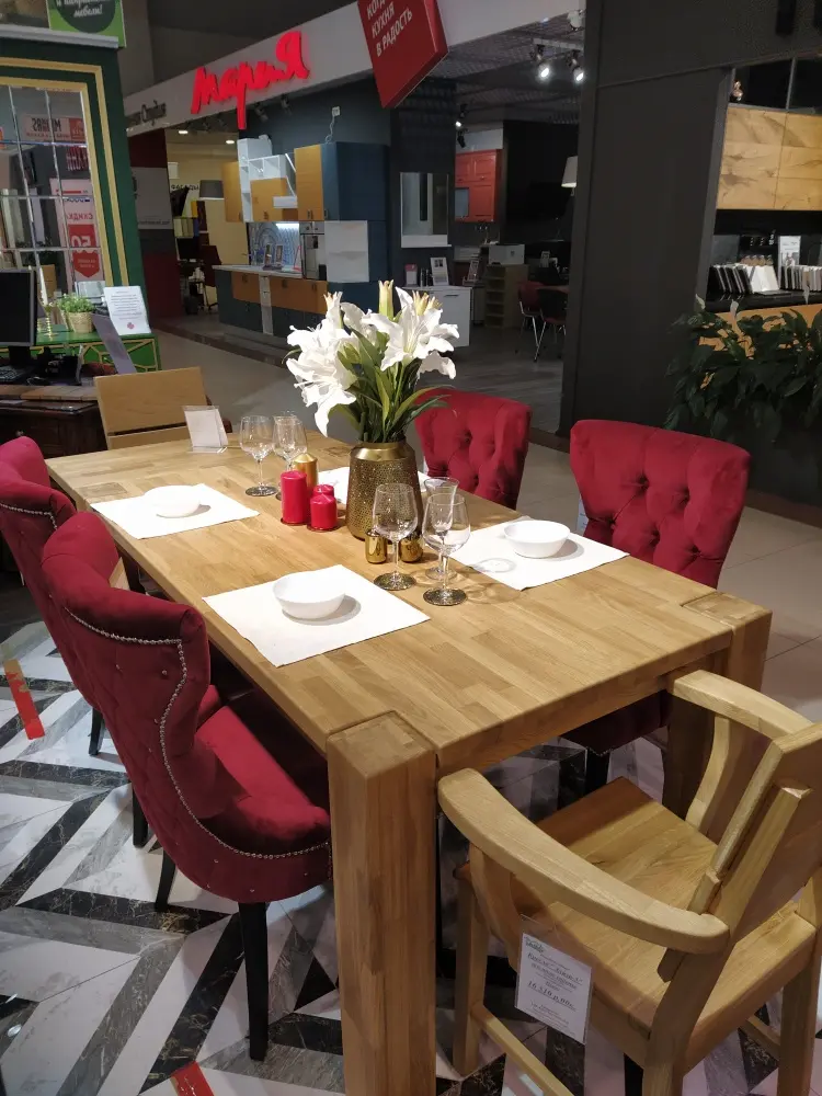 Стол Аляска обеденный массив дуба 2200*1000 (нога 120) "SR"