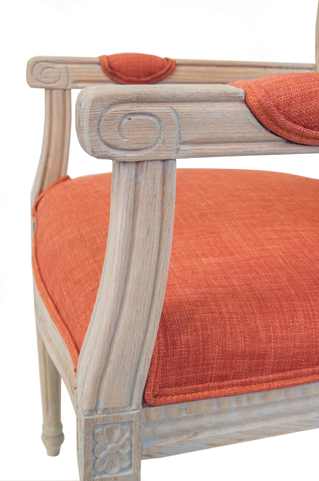 Мягкий стул с подлокотниками Diella Orange