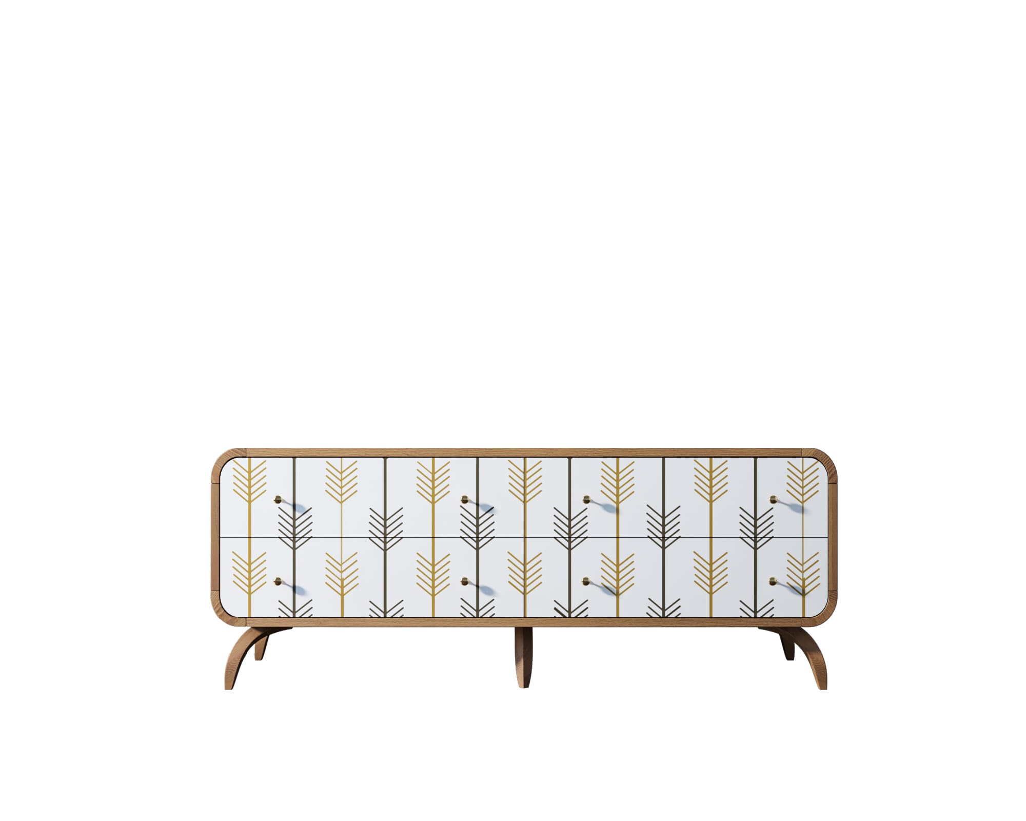 Комод с ящиками массив "Ellipse print" c принтом 2