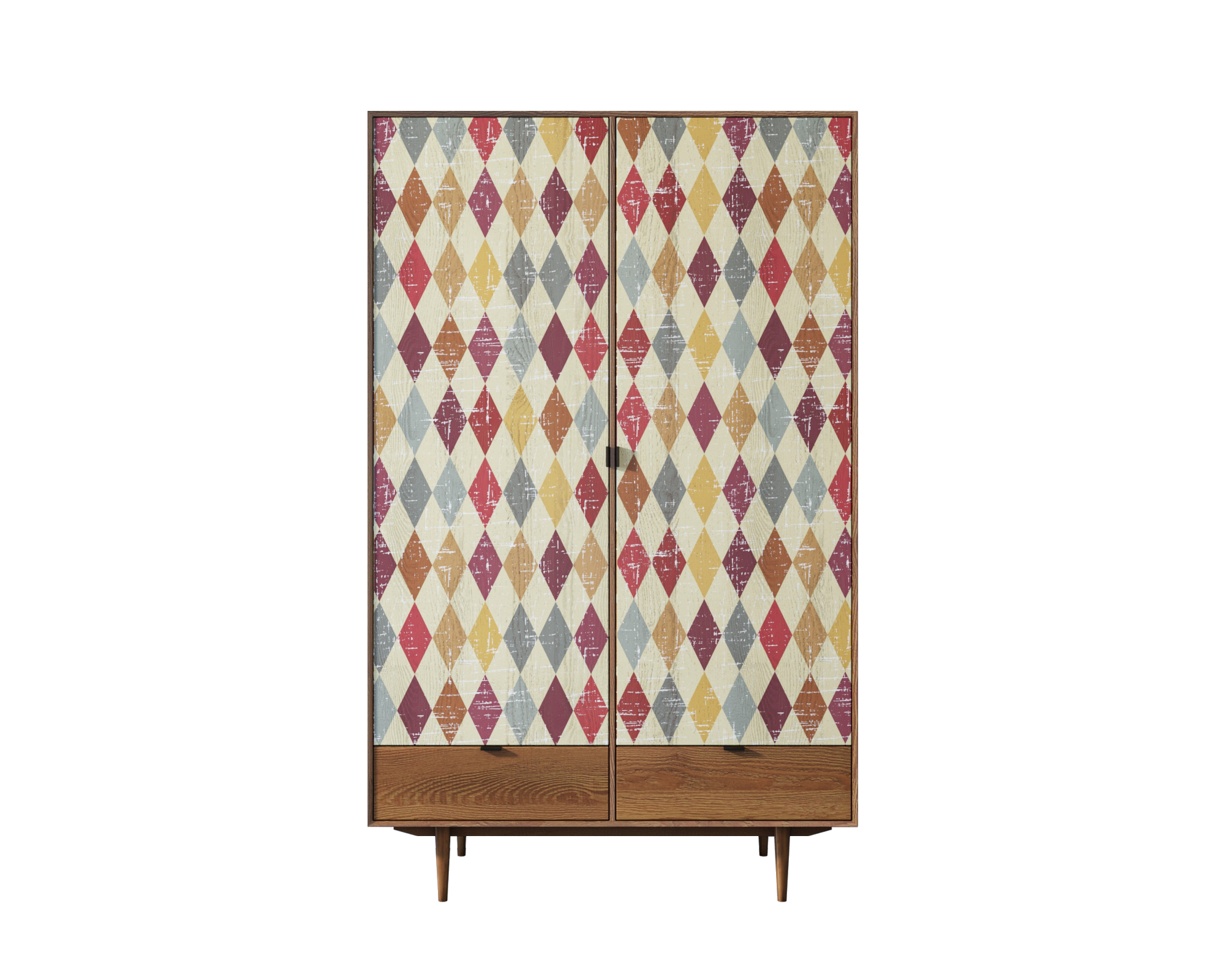 Шкаф двухстворчатый с двумя ящиками внизу «Bruni print"