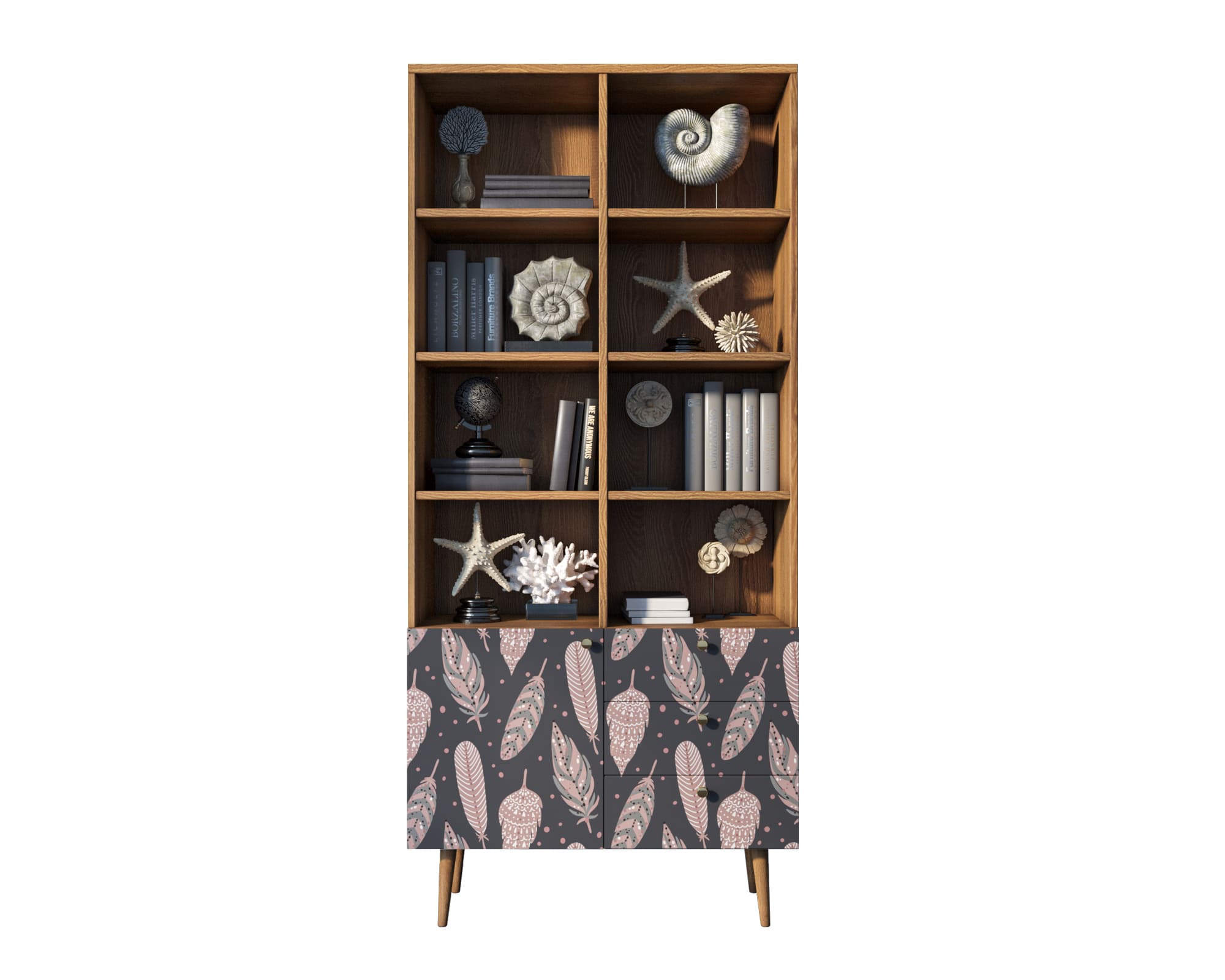 Стеллаж 3 ящика на комоде "Berber"