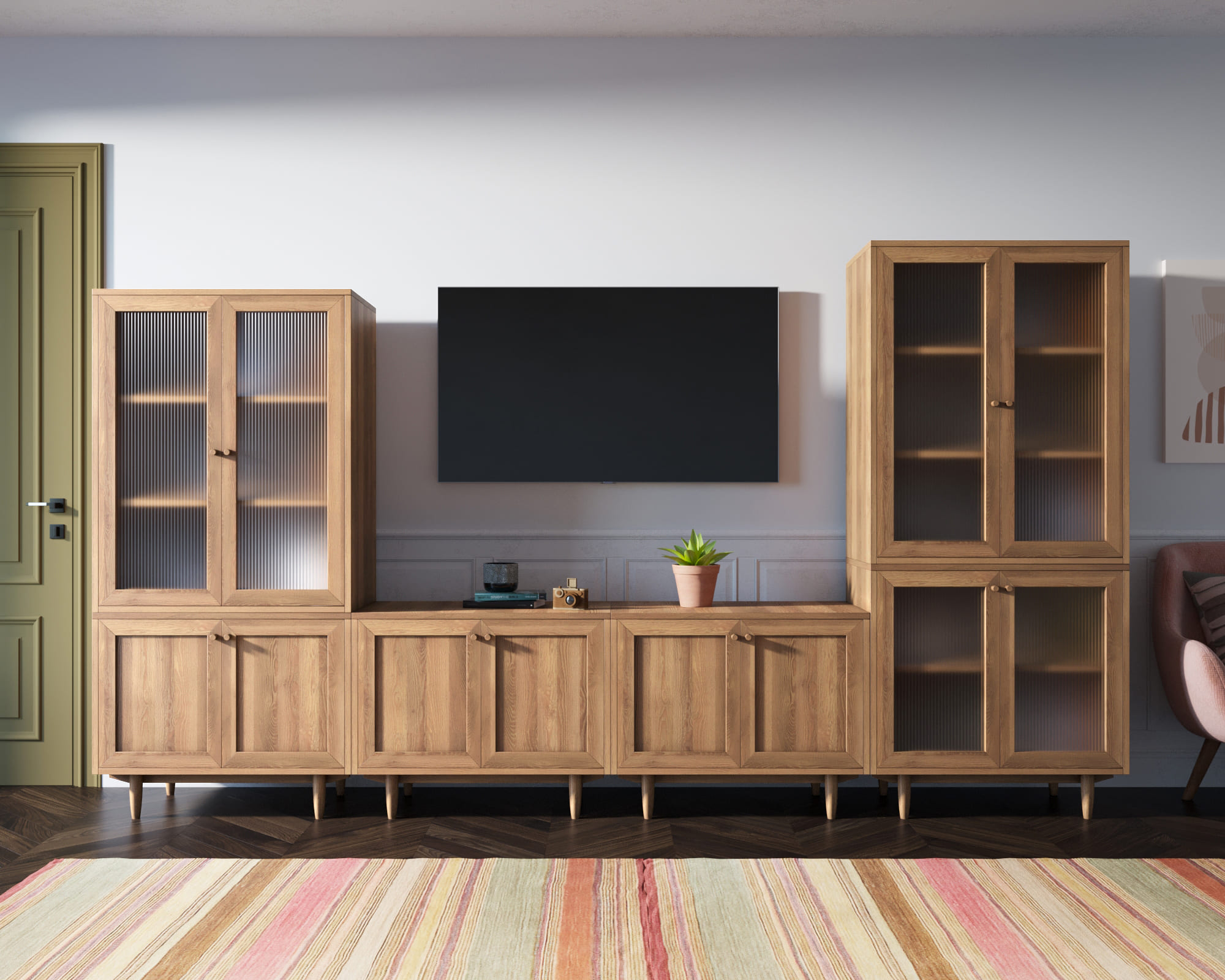 Шкаф массив сосны комби "Smart" module 02-03