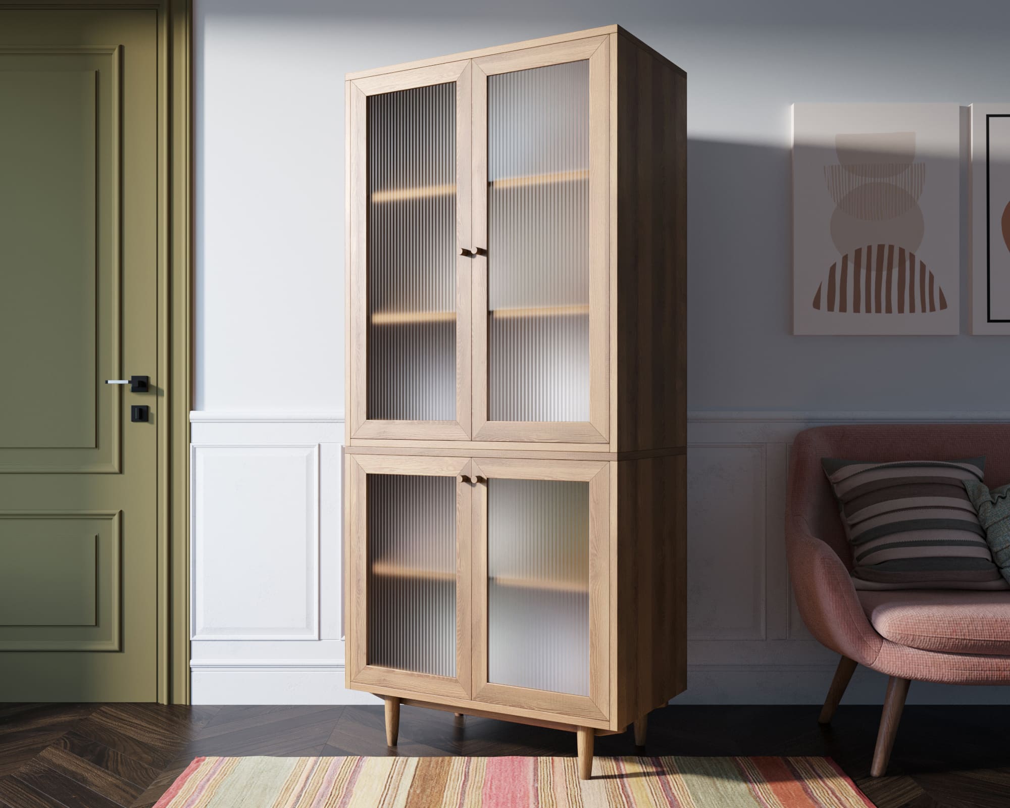 Шкаф массив сосны комби "Smart" module 02-03