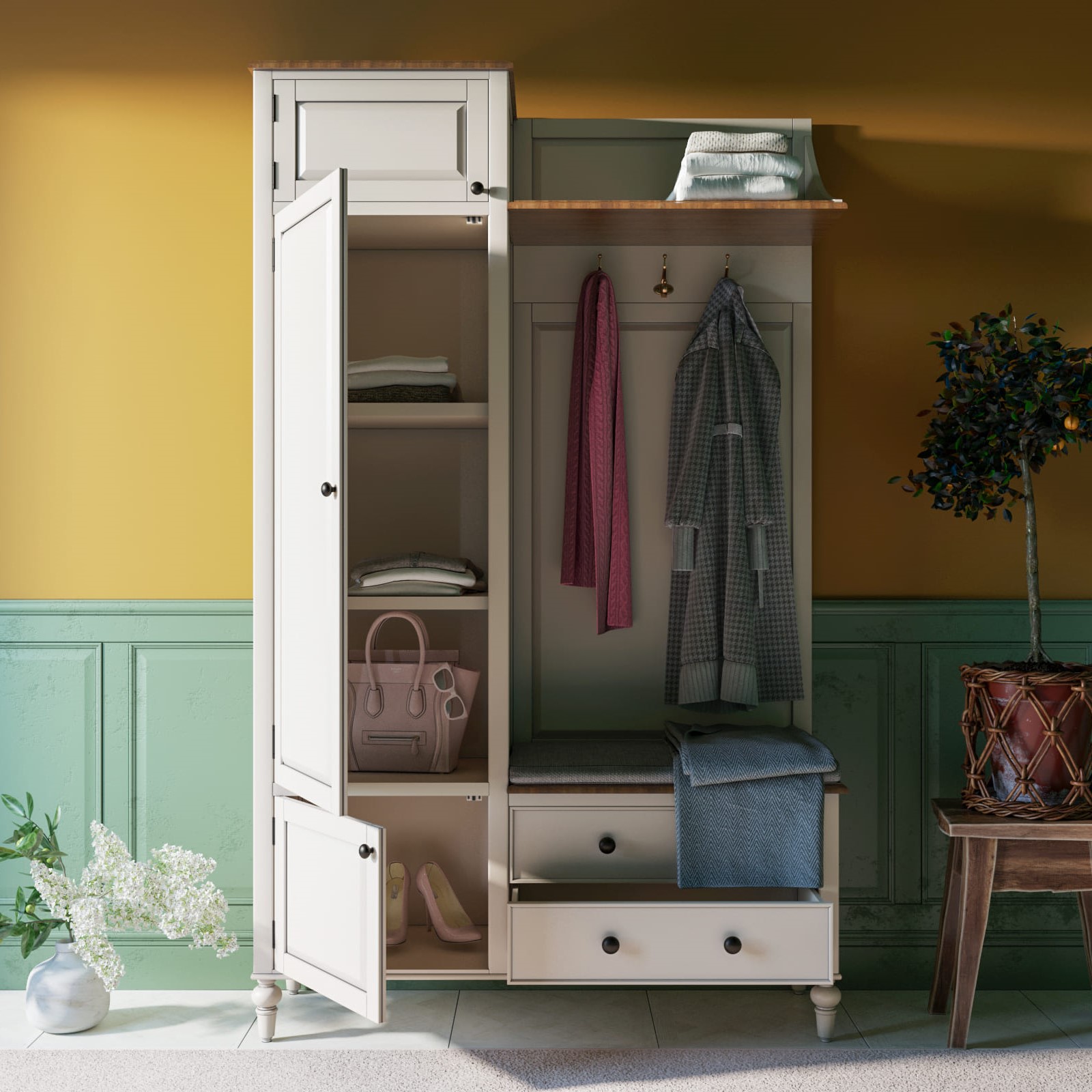 Прихожая-шкаф 2 ящика "Odri"