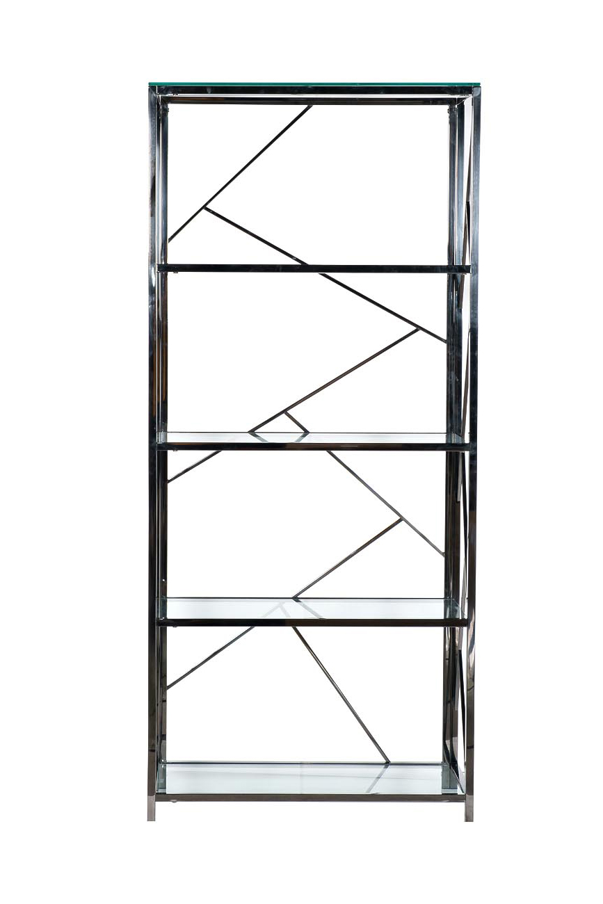 GY-SH8711BL Стеллаж стекло прозр/темн.хром