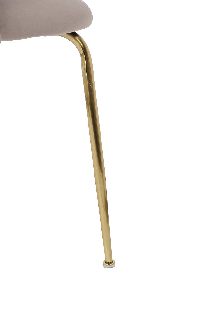 30C-301-1G BG Стул велюр бежевый, мет.ножки