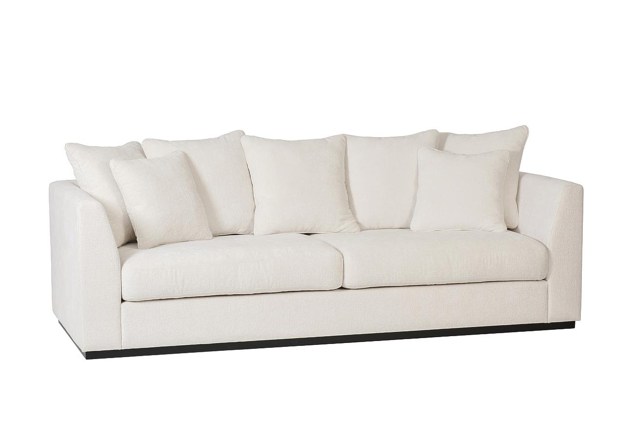 Диван Roberto трехместный, велюр кремовый Ant981