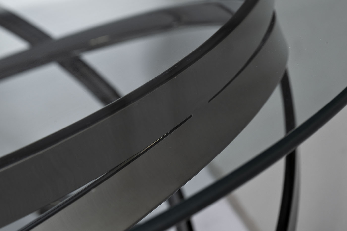 GY-CT8402BL Стол журнальный стекло прозр/темн.хром