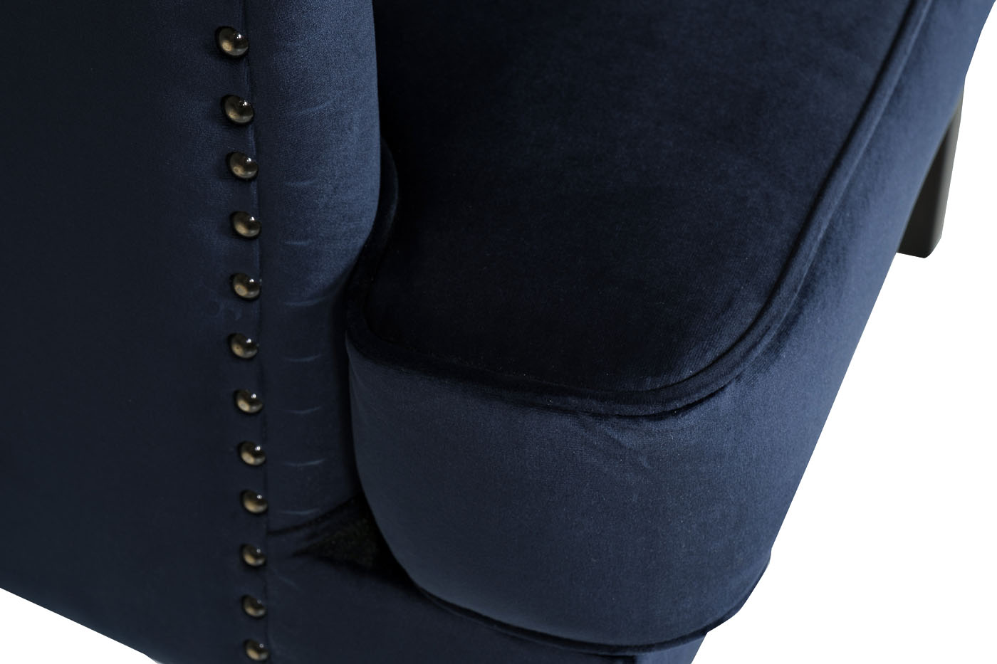 Кресло Rimini, велюр синий Bel18, с подушкой