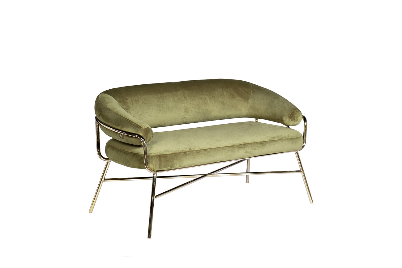 30C-2019 OLV GO Диван двухместный Vis-a-vis, велюр оливковый