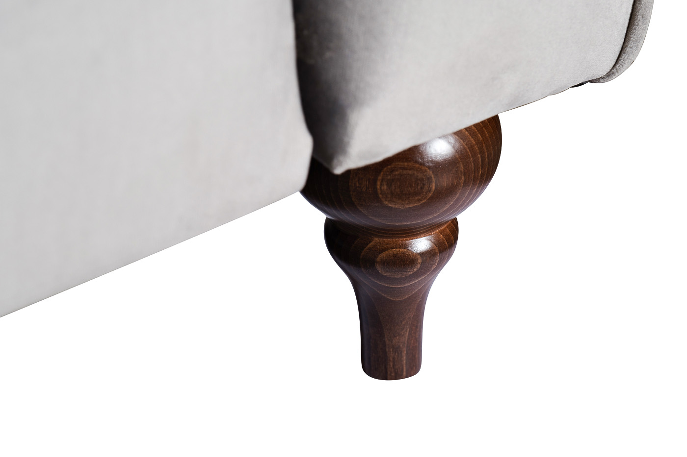 Диван Sorrento(K) 230M трехместный раскладной c кантом, велюр светло-серый Bel40+Bel40