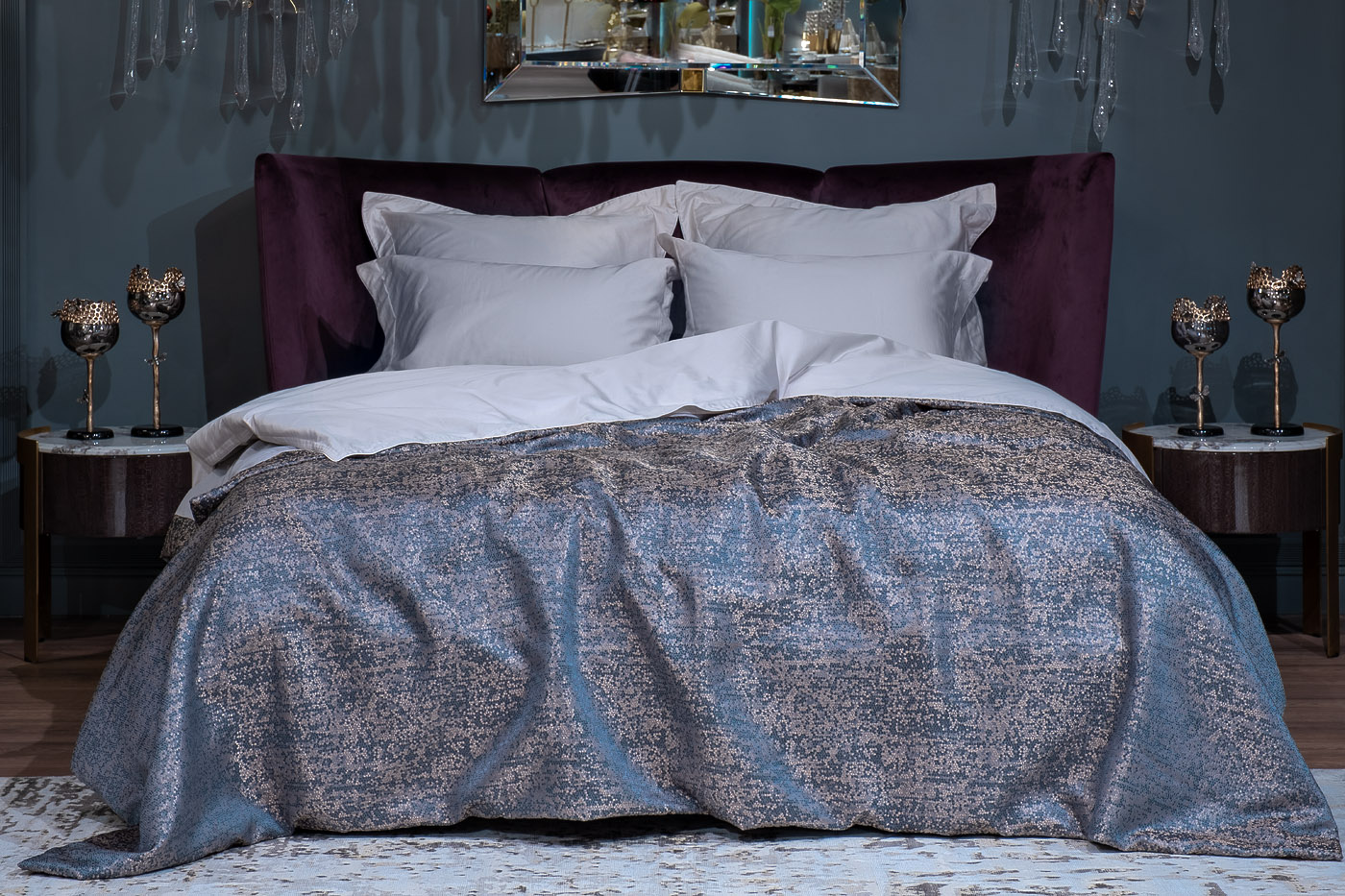 GD-TEL09-POKR GOL Покрывало BARI голубое