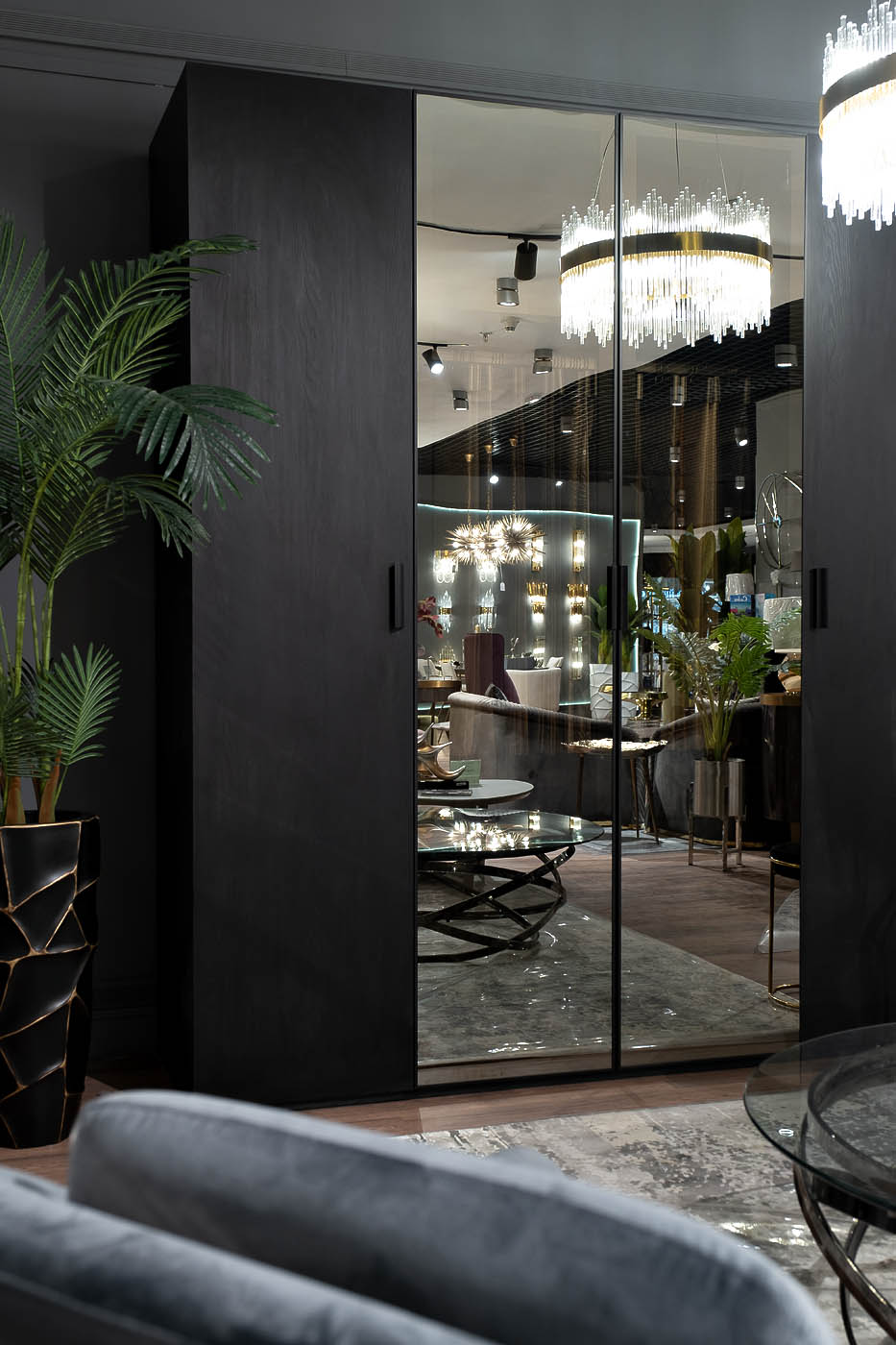 140SA-52BL Шкаф однодверный с полками цвет черный, дверцы глухие