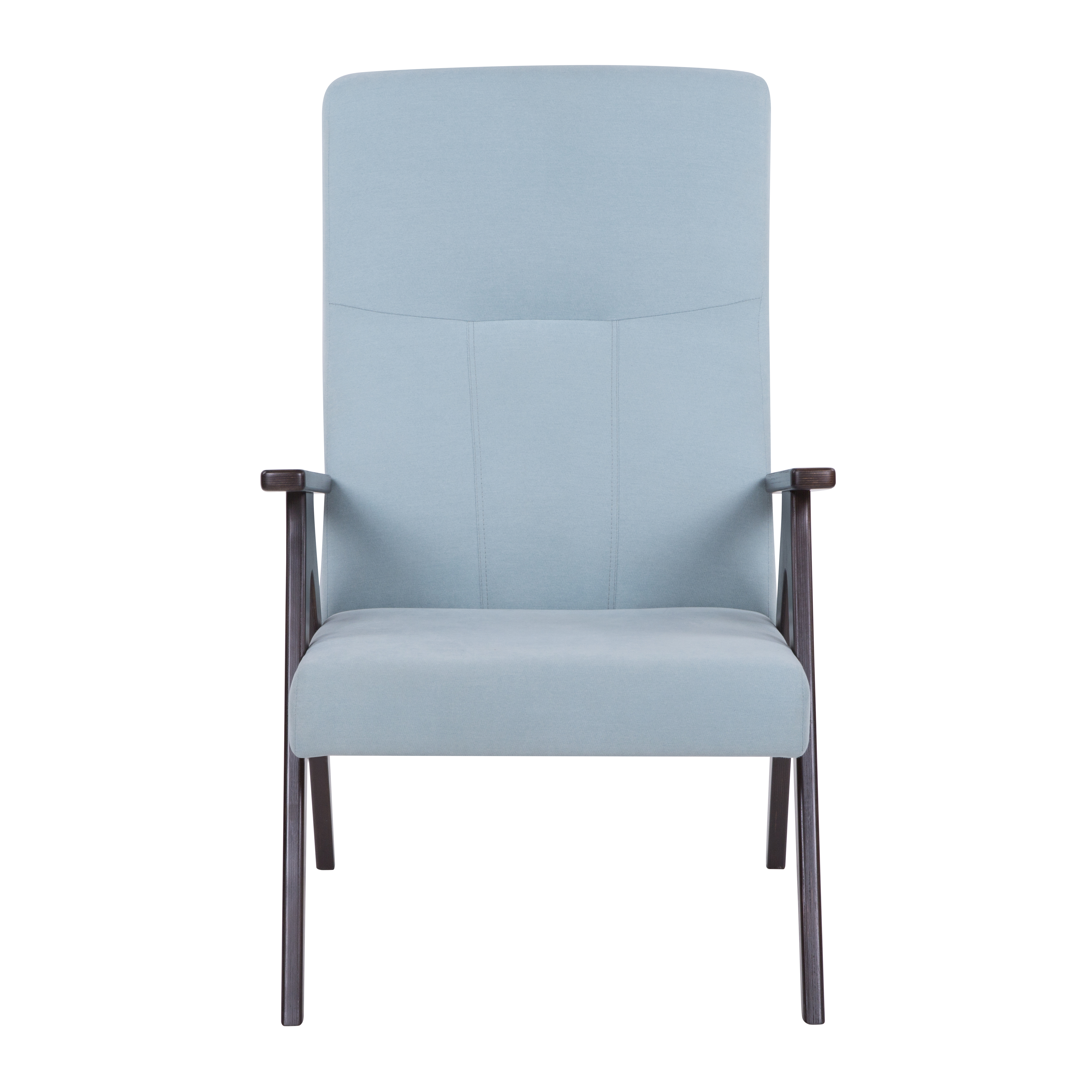 кресло Оскар фреш 11 голубой каркас Орех