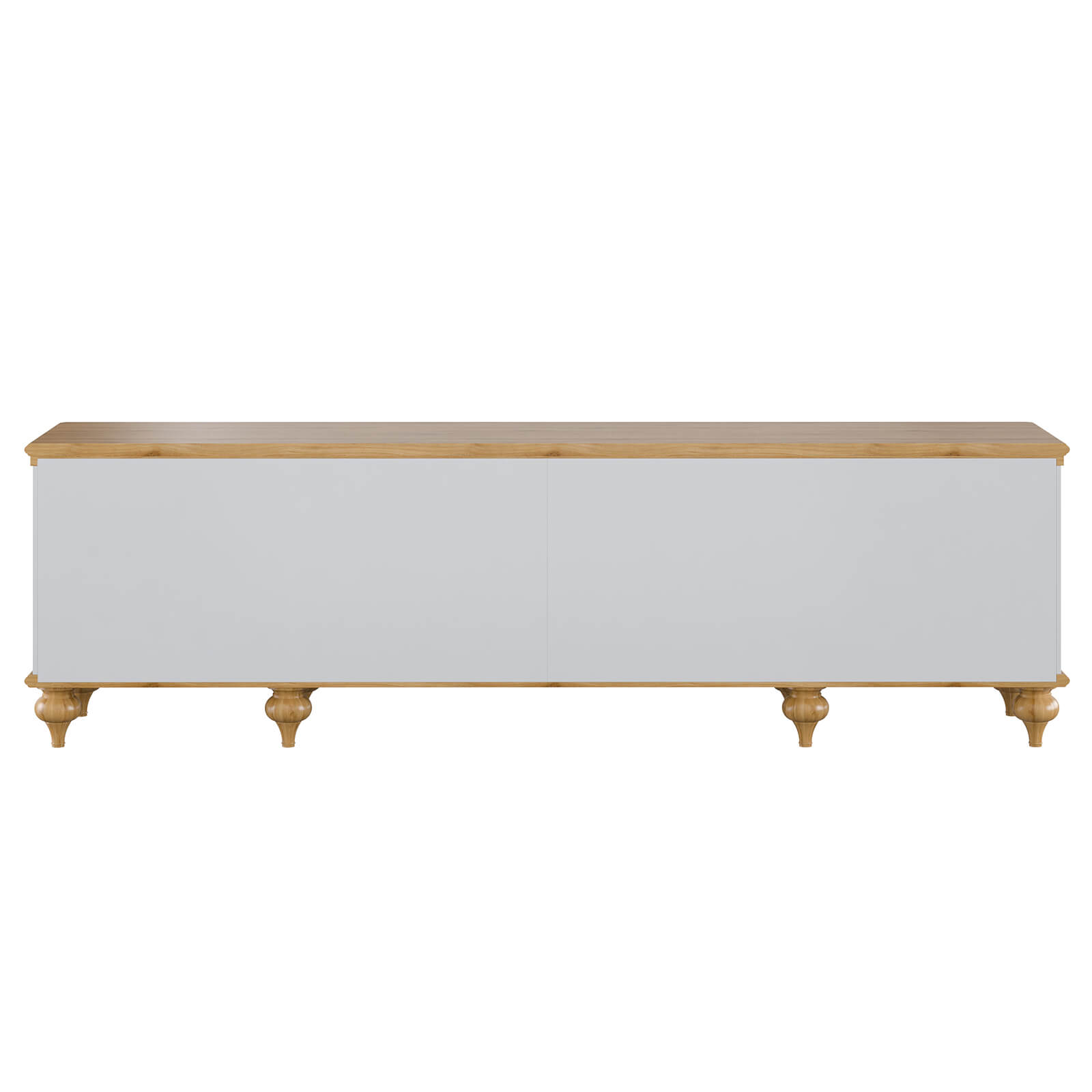 Тумба ТВ массив сосны «Рандеву" 024 (белый лак/антик-24)