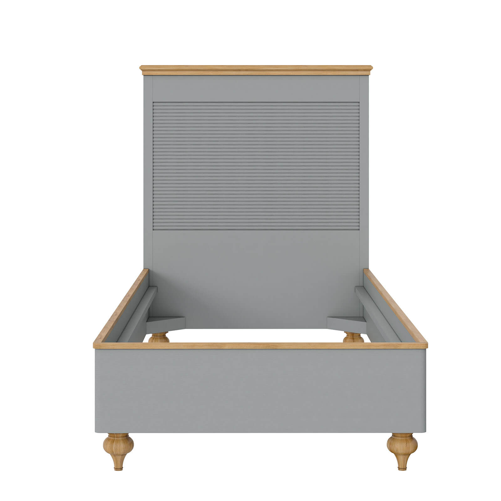 Кровать "Рандеву" МДФ 900 (серый 7042/антик 24)