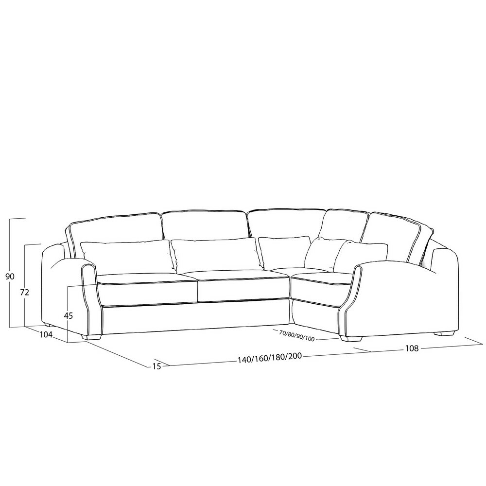 Диван Corsa (с механизмом) DCr-VR-180-K03-Ka-B18