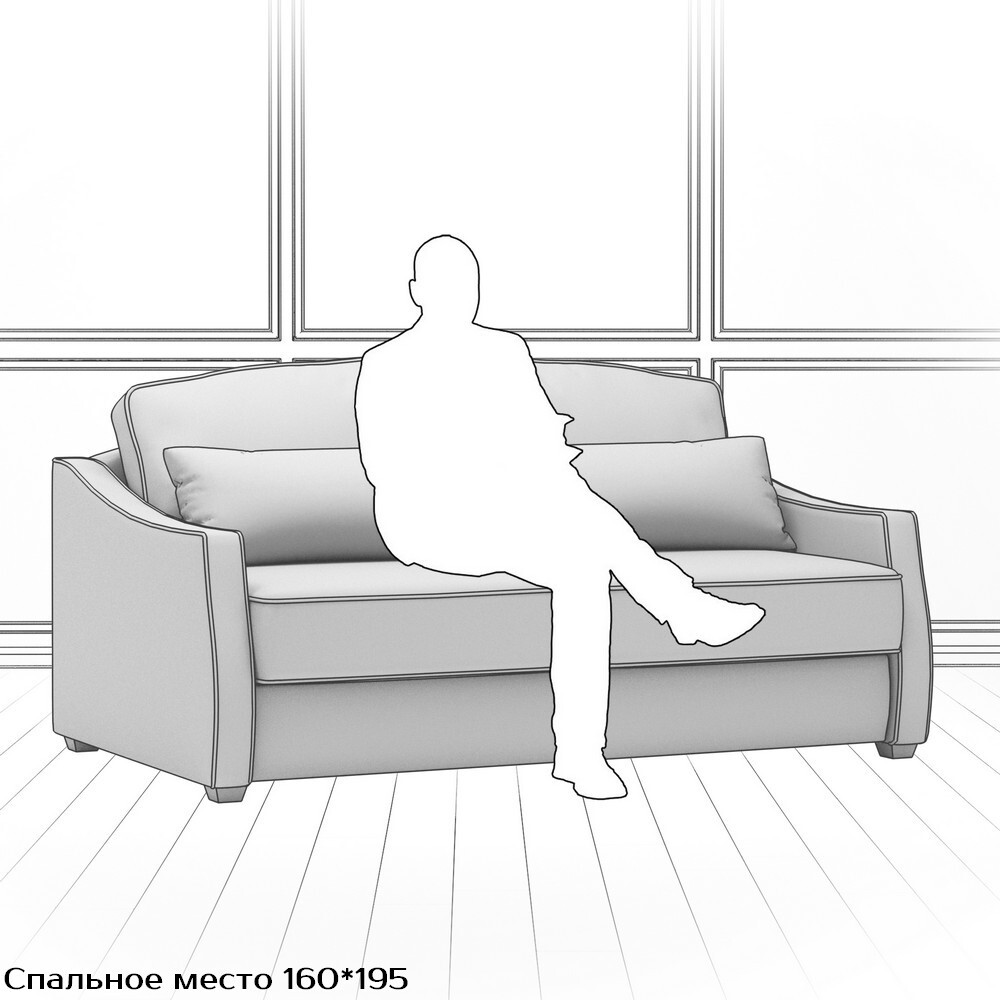 Диван Infante DIf-I-160-K03-KaB11-B14