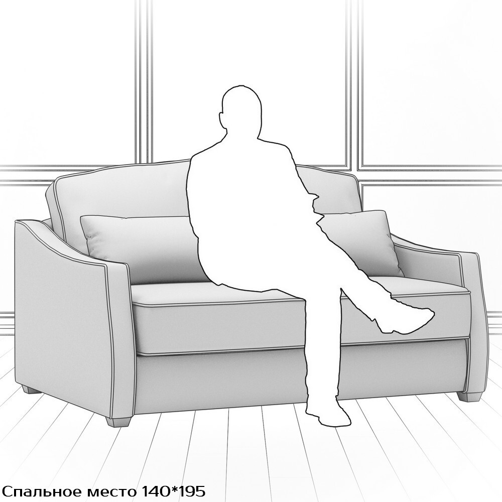 Диван Infante DIf-I-160-K03-KaB39-B05