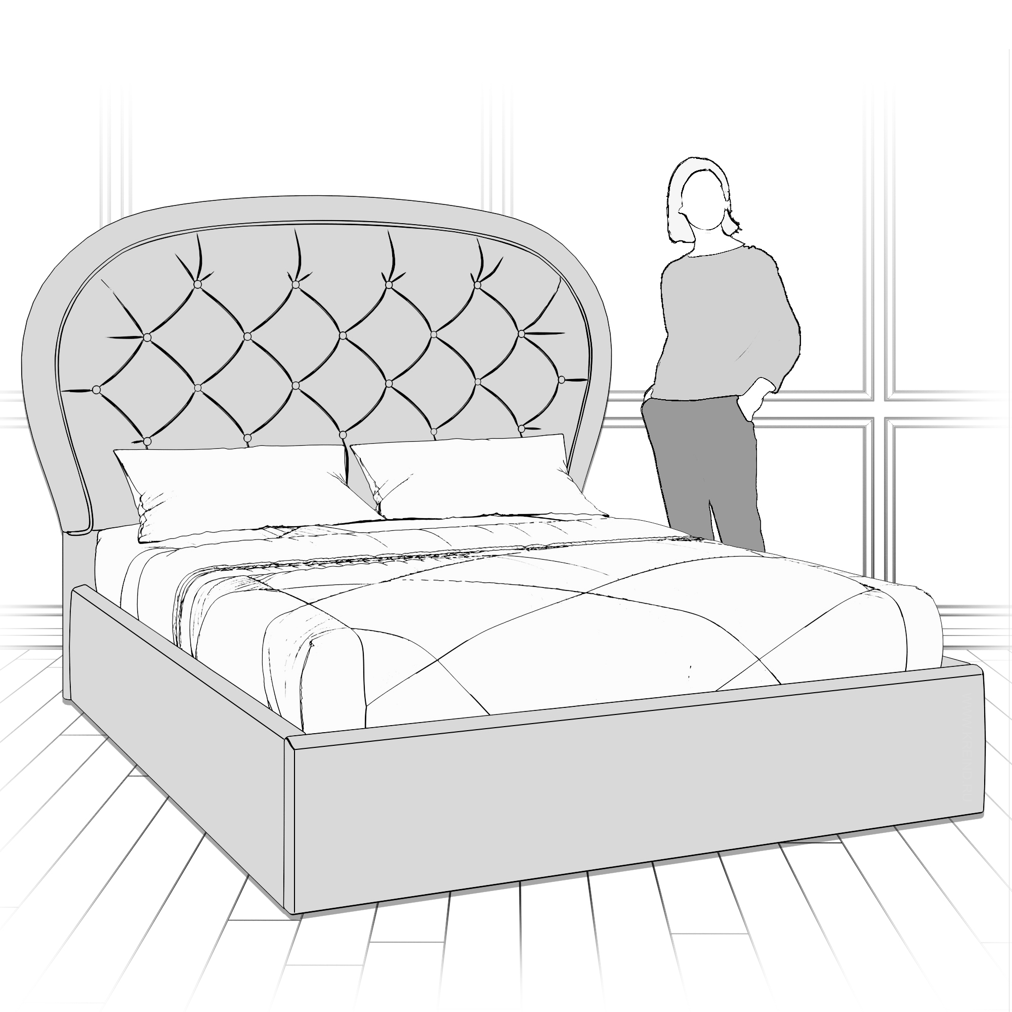 Кровать с подъемным механизмом K50-1800-B10