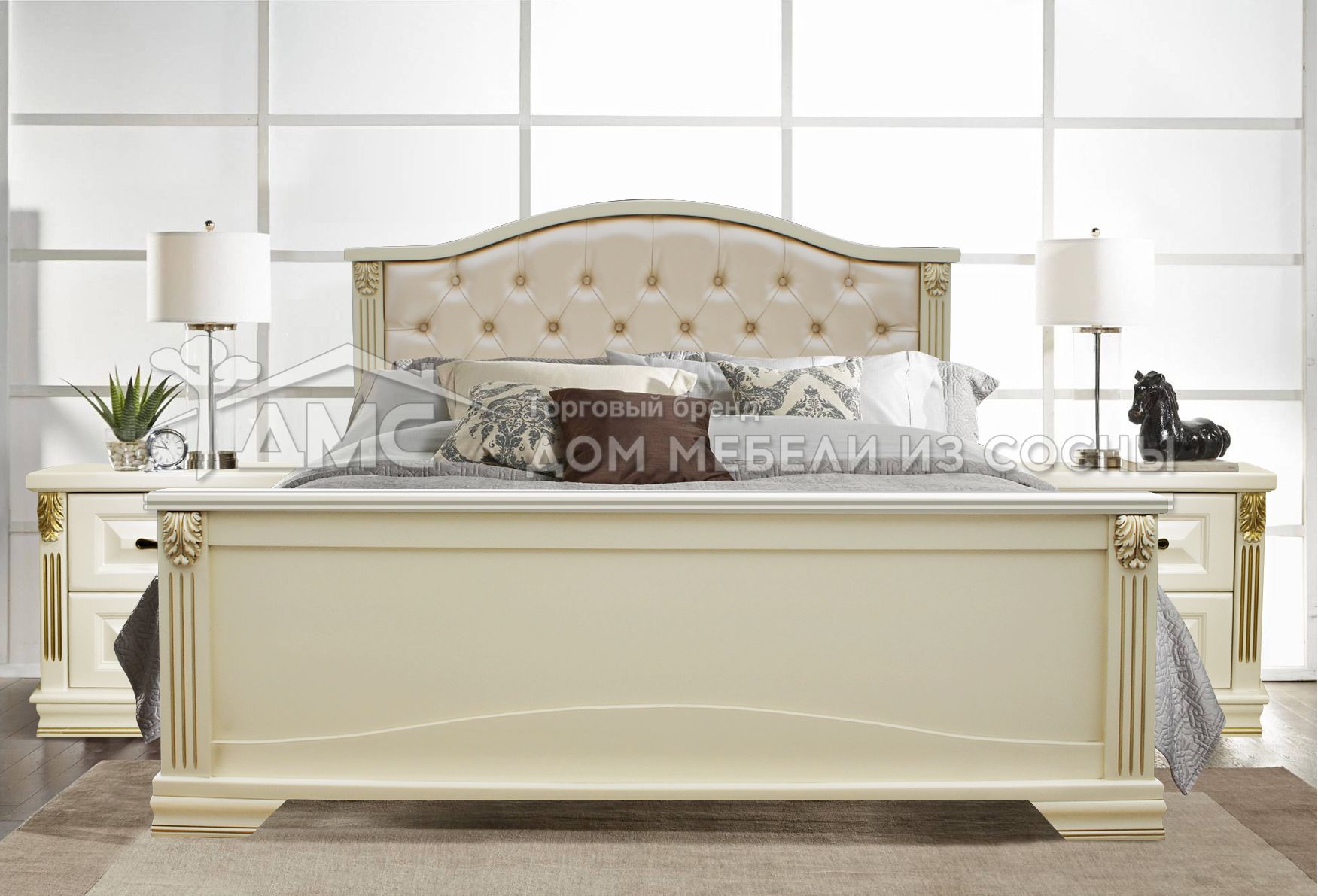 Кровать Кливия с мягкой спинкой 1600х2000