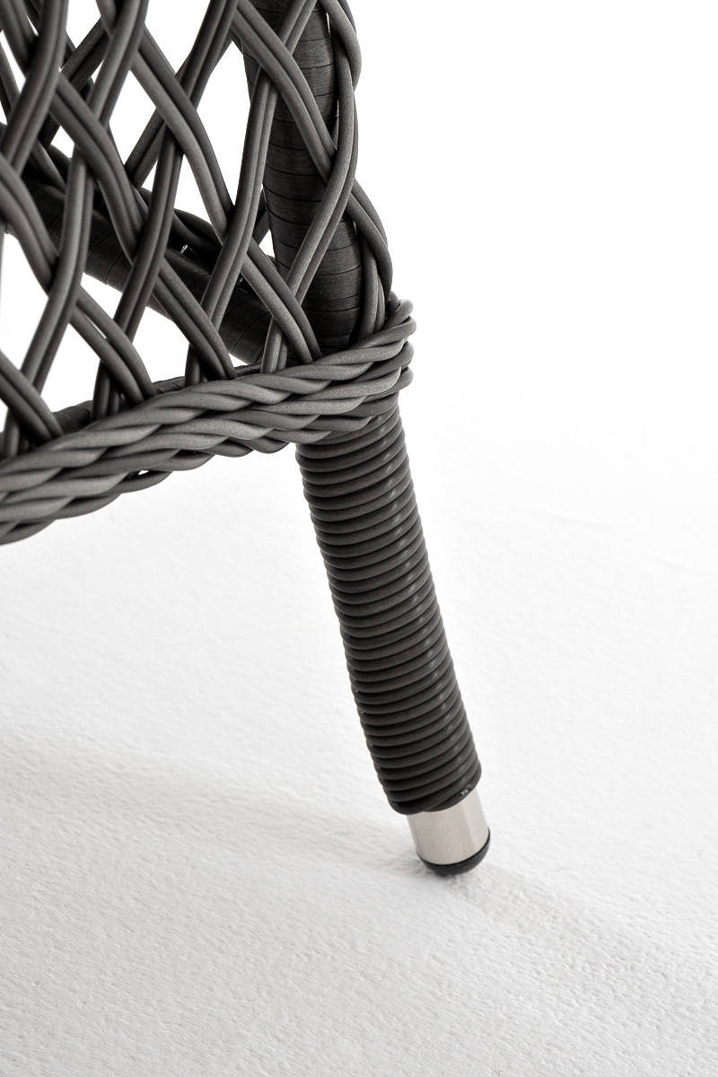 "Эспреззо" плетеный круглый стол, диаметр 118 см, цвет графит