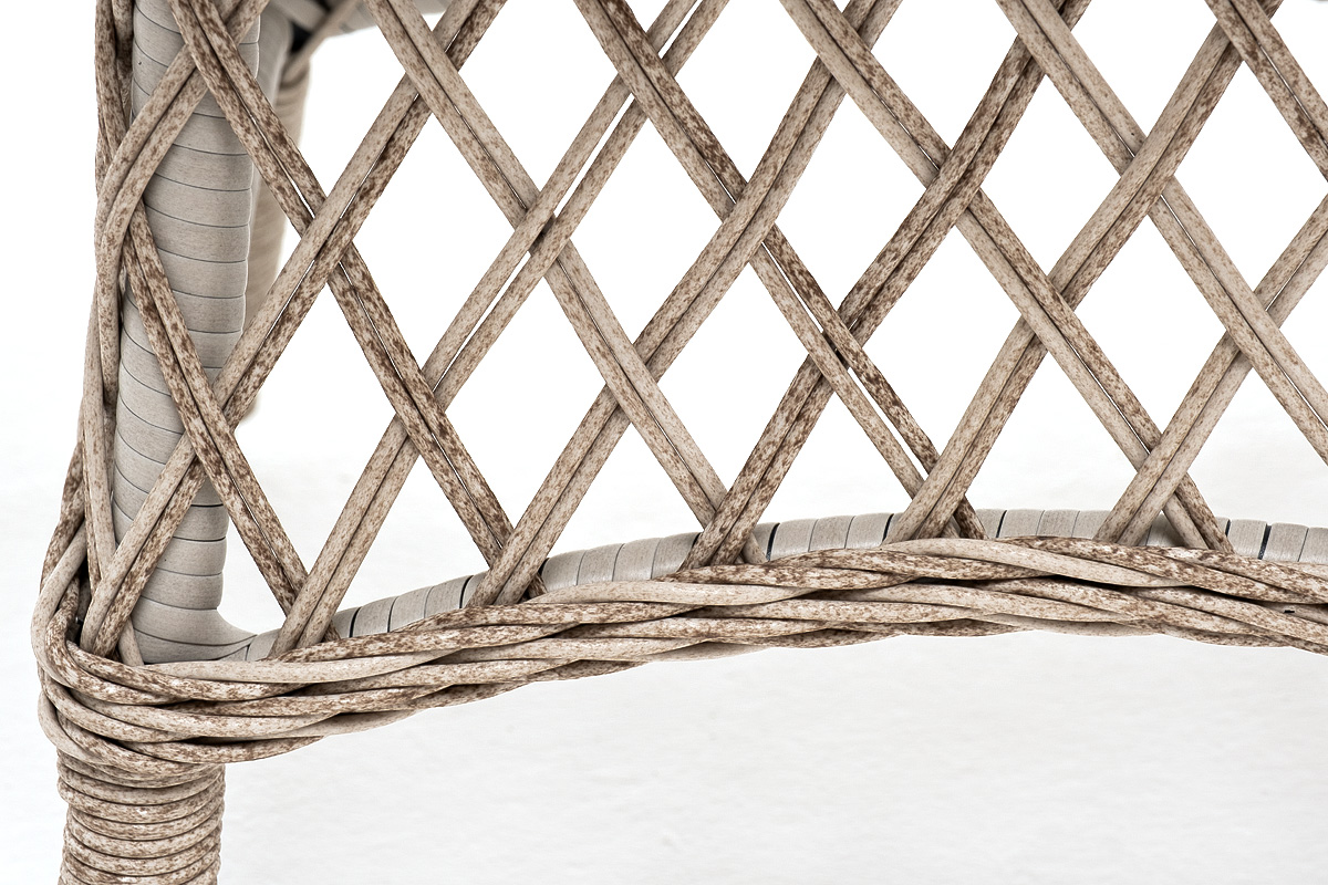 "Эспреззо" плетеный круглый стол, диаметр 80 см, цвет бежевый