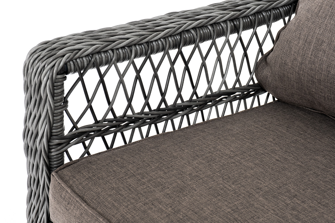 "Грандинелли" диван трехместный из искусственного ротанга, цвет графит