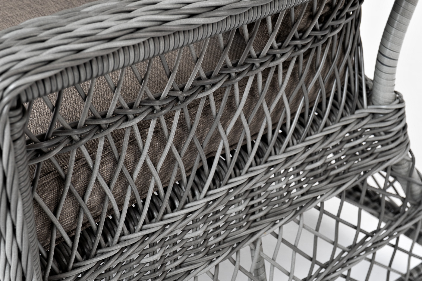 "Грандинелли" диван трехместный из искусственного ротанга, цвет графит