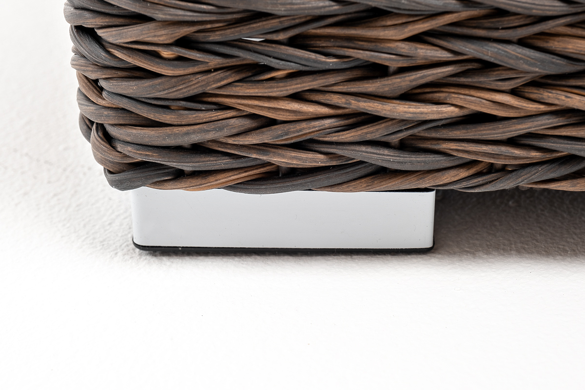 "Лунджи" плетеная оттоманка с подушкой (гиацинт), цвет коричневый