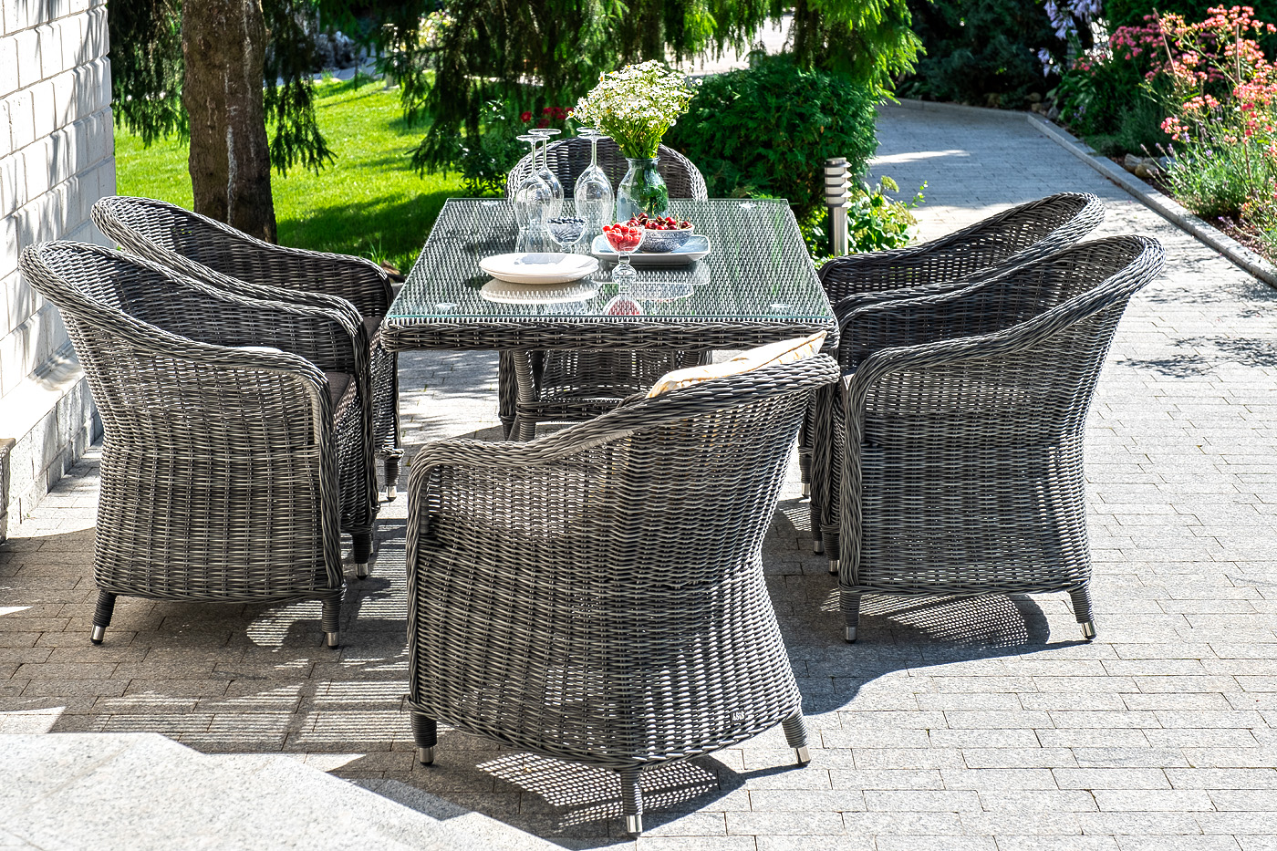 "Равенс" плетеное кресло из искусственного ротанга, цвет графит