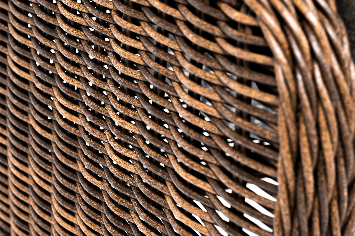 "Таррагона" пуф плетеный, цвет коричневый