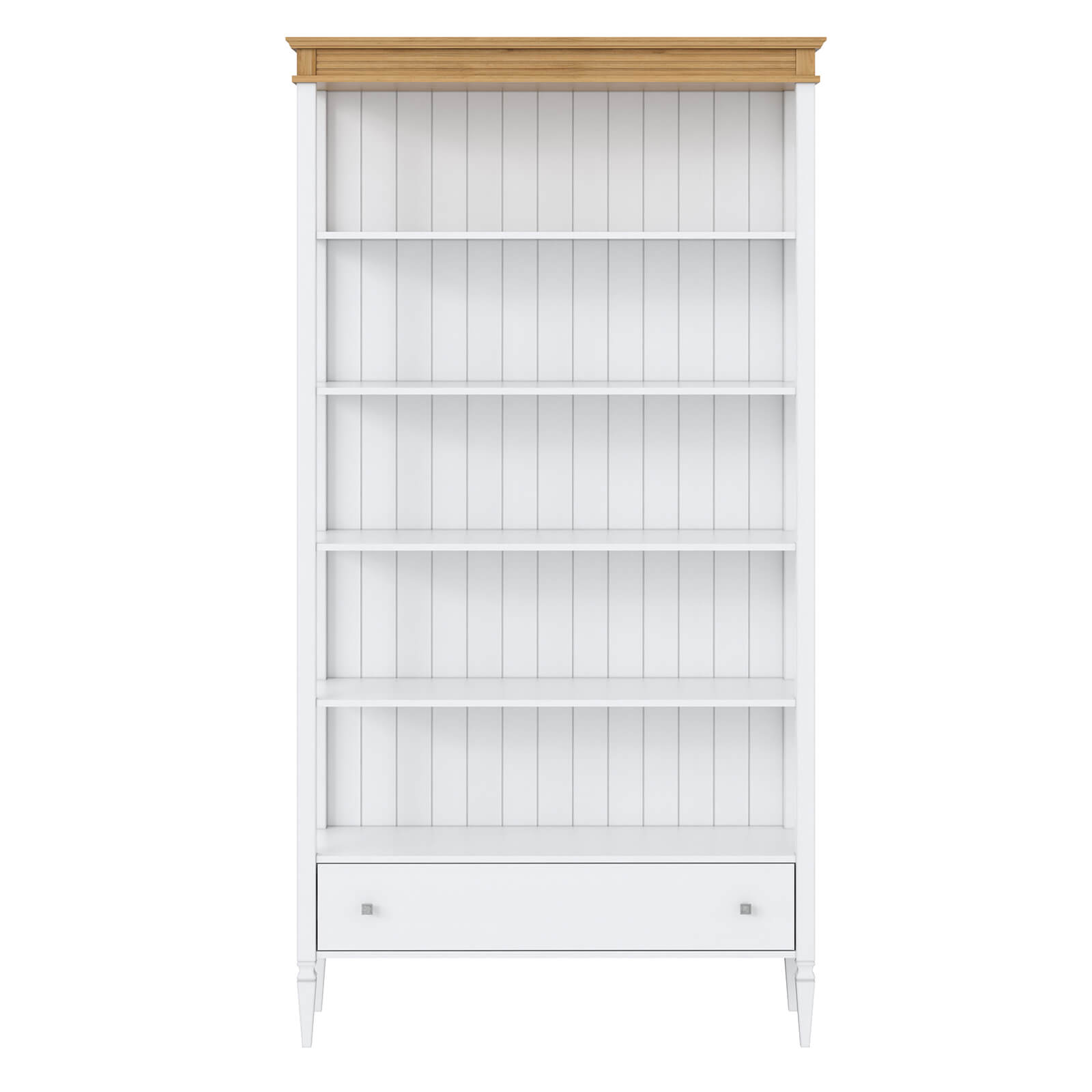 Шкаф книжный «Ольса» 201 (белый лак-антик 24)