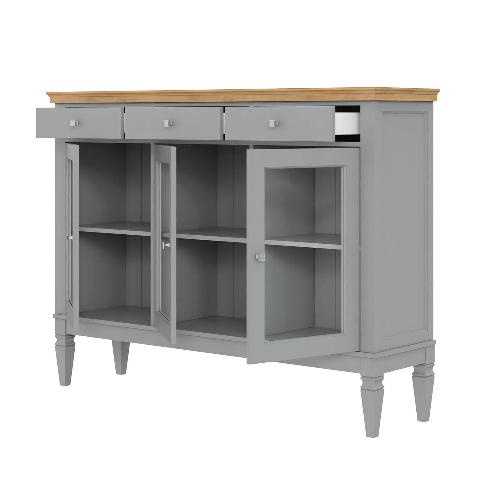 (1.2.5) Комод Ольса 33 (серый 7042-антик 24)