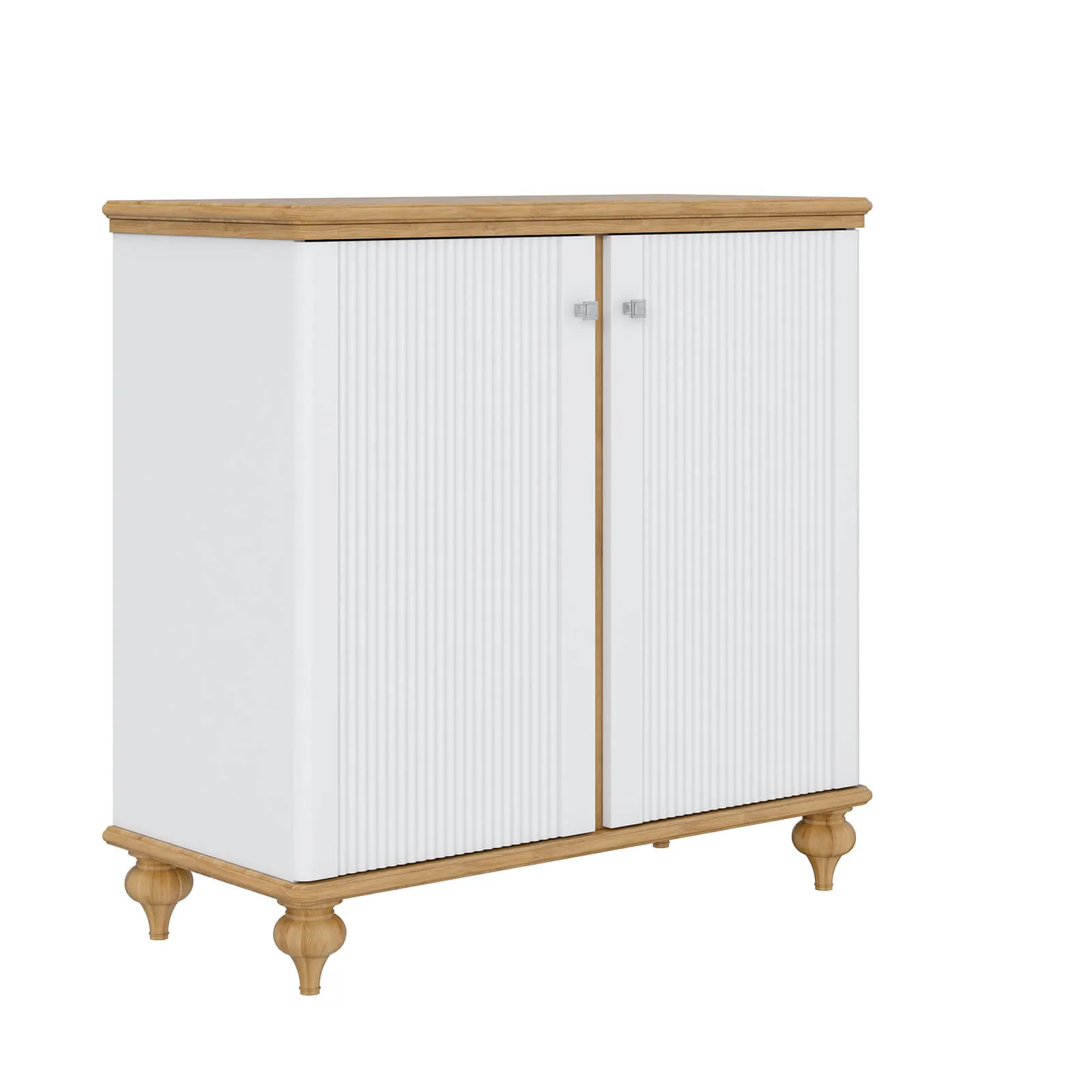 Комод из дерева светлый "Рандеву" 220 (белый лак-антик 24)