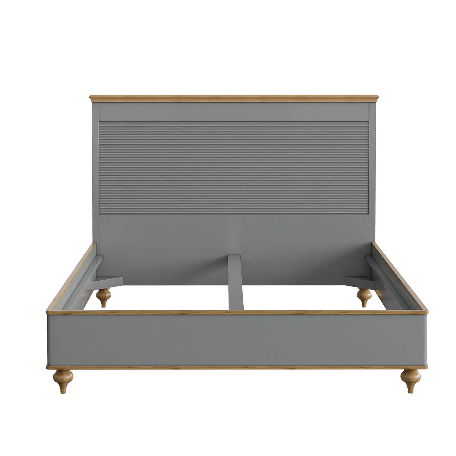 Кровать серая сосна "Рандеву" 1600 (серый 7042/антик-24)