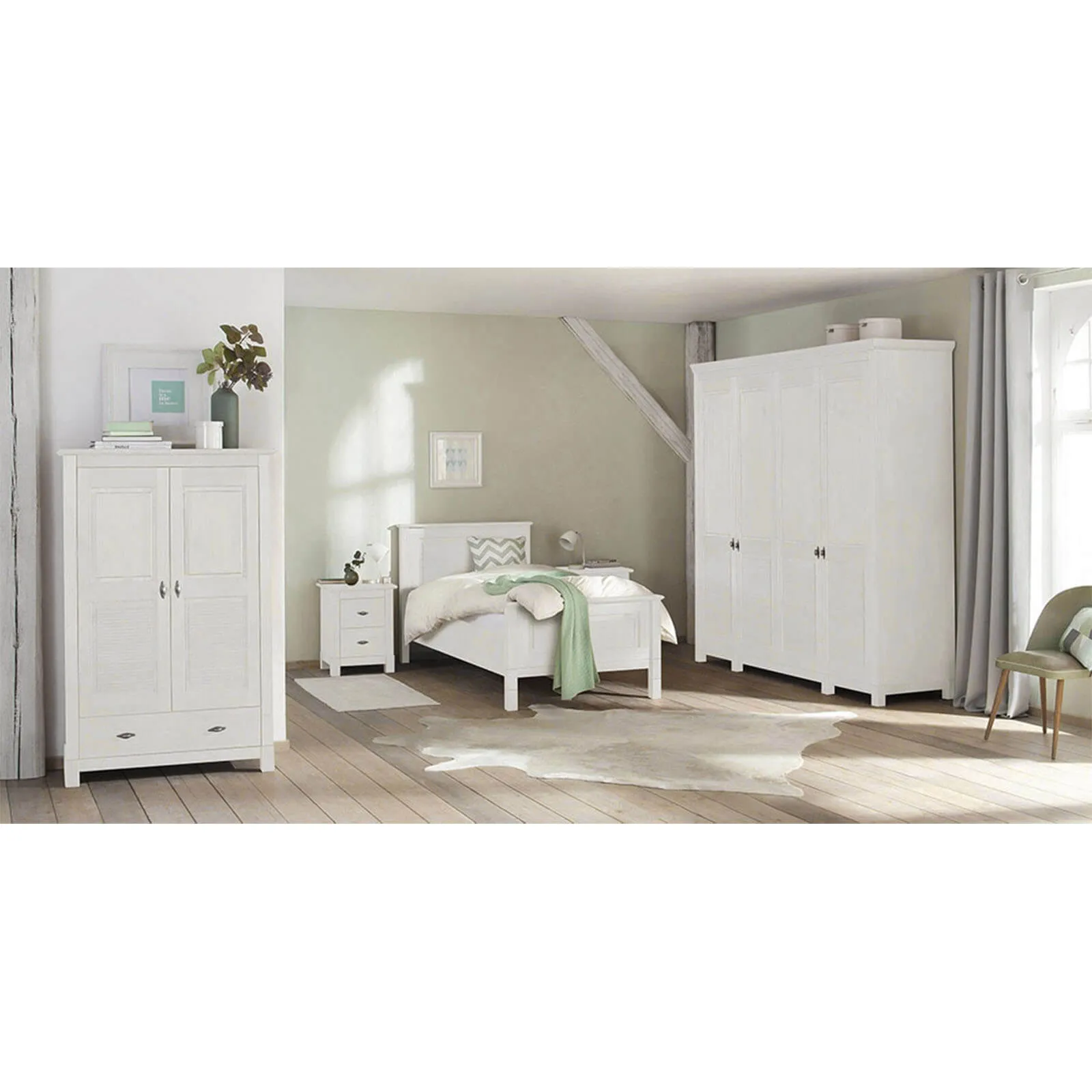 Кровать "Рауна" 900x2000 (белый воск УКВ)